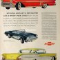 1958 Chevy Car Ad Corvette Convertible Impala Bel Air