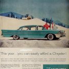 1958 Chrysler Windsor Sedan Car Ad Aztec Turquoise!