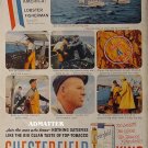 1959 Chesterfield Cigarette Ad Lobster Fisherman