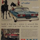 Sweet Ad! 1958 Ford Fairlane vintage car Advertisement