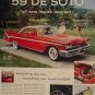 1958 Ford Car Ad featuring a red & white 1959 De Soto