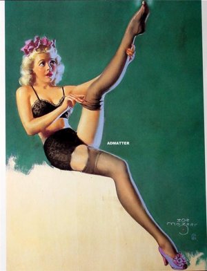 2-Sided Pin-up Girl Print  Zoe Mozert  2 Fire Hot Babes