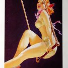 Mounted Pin-up Girl Al Buell Print 8.5 X11 Hot Swinger!