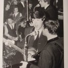 Old Beatles Poster McCartney Lennon Harrison on Stage