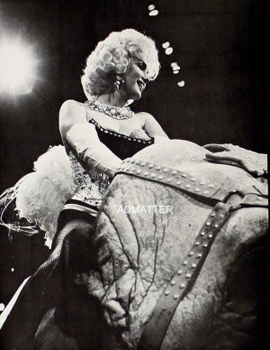 Marilyn Monroe Vintage Print Riding Circus Elephant!