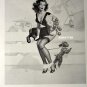 Sexy Hot Vintage 2-sided Pin-up girl print Fritz Willis