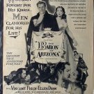 1950 The Baron Of Arizona Movie Ad  Vincent Price Drew
