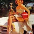 Gil Elvgren Car Racing Champion Pin-up Girl Hot Body!