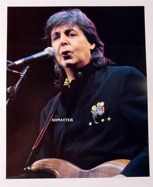 Old Beatles 2-Sided Poster John Lennon & Paul McCartney