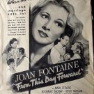 1946 Joan Fontaine From This Day Forward Rare Movie Ad