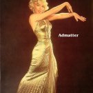 Marilyn Monroe Vintage 2-Sided Pinup Gold Dress Photo!