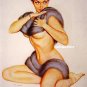 Al Moore Pin-up Girl Poster Wearing only a Mink Stole!