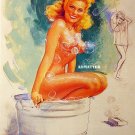 Pin-up Girl Poster T.N. Thompson 8X10 Blonde in Tub!