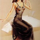 Pearl Frush Sexy Pin-up Girl Print  Sexy Black Lingerie