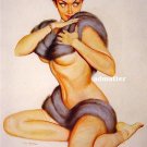 Huge 9X12 Al Moore Pin-up Girl Poster Mink Stole Fur