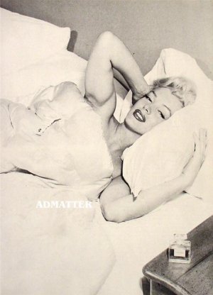 Marilyn Monroe Pinup Poster w/ her Channel No. 5 in Bed