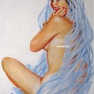 Al Moore Pin-up Girl Hot Nude Bride Wearing Only Train!
