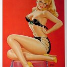 Peter Driben Pin-up Girl Print  HOT Black Bikini Photo!