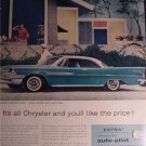 1958 CHRYSLER DARTLINE CAR AD NEAR MINT ADVERTISEMENT!