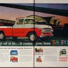 1958 Ford Styleside Pickup Truck Ad Vintage 20X13 Ad!