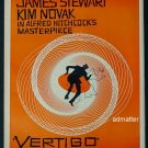 Mega-Rare RED Vertigo 1958 Movie Poster Ad Hitchcock!