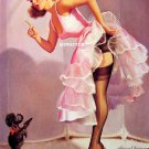 Smokin Hot Pin-up Girl & Poodle Poster Harry Ekman 9X12