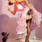 Smokin Hot Pin-up Girl & Poodle Poster Harry Ekman 9X12