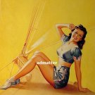 Pearl Frush Sexy Pin-up Girl Print  Sailing HOT LEGS!!