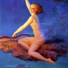 Edward Eggleston Pinup Flapper Girl Magic Carpet Rider