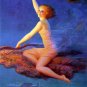 Edward Eggleston Pinup Flapper Girl Riding Magic Carpet