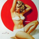 Arthur Sarnoff Pin-up Girl Poster Smokin' White Bikini!