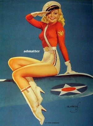Earl MacPherson Pin-up Girl Poster Air Force Plane Hot!