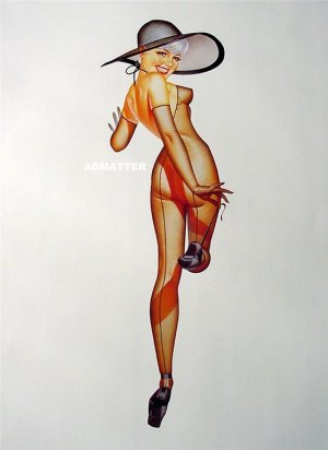 Pinup Girl 2 Sided poster Ekman & Petty Insanely Sexy!