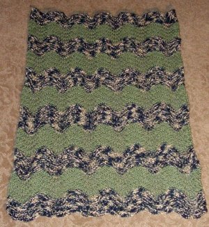 Handmade 26X38 Knitted Baby Shawl Lap Blanket Crocheted