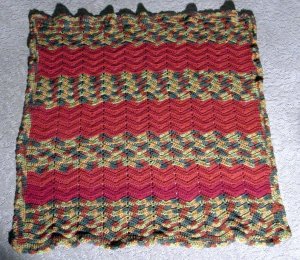 Hand Knitted 36X40 Baby Shawl Blanket Crocheted Afghan!
