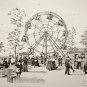 Print of Pen and Ink Drawing of Ferris Wheel at Pabst WFB Resort 1889