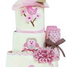 Organic Personalized "Love Me Tender" - Baby Girl  Diaper Cake