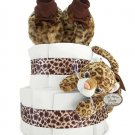 Luxe Leopard Couture 2-Tier Diaper Cake