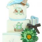 Organic Personalized "Love Me Tender" - Baby Boy Diaper Cake