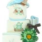 Organic Personalized "Love Me Tender" - Baby Boy Diaper Cake