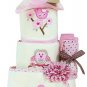 Organic Personalized "Love Me Tender" - Baby Girl  Diaper Cake