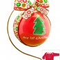 "My First Christmas" Baby Bodysuit Ornament with Stand