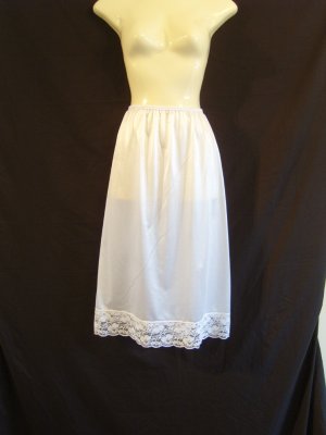 FREE SHIPPING: 1980's white nylon waist slip