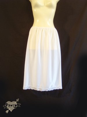 FREE SHIPPING: 1980's white nylon waist slip