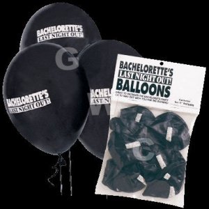 Bachelorette Black Balloons