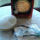 Hallmark 1999 QLX7427 "Let It Snow" White Porcelain with Green Trim