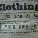 1910's Clothing Store Sale Flyer
