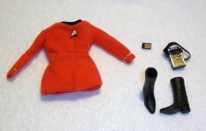 Barbie-Ensemble-Fashion Only-OOB-Red Star Trek Uniform~