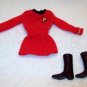 Barbie-Ensemble-Fashion Only-OOB-Red Star Trek Uniform~