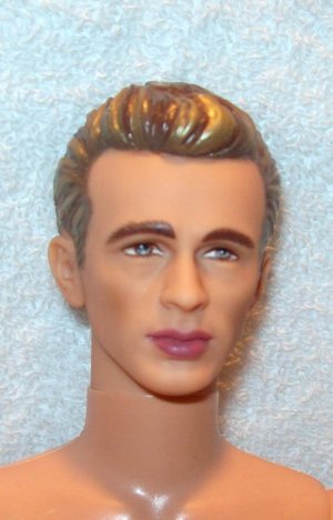 NUDE-KEN-Poseable-Barbie-4 OOAK Makeover-Brown Hair-196